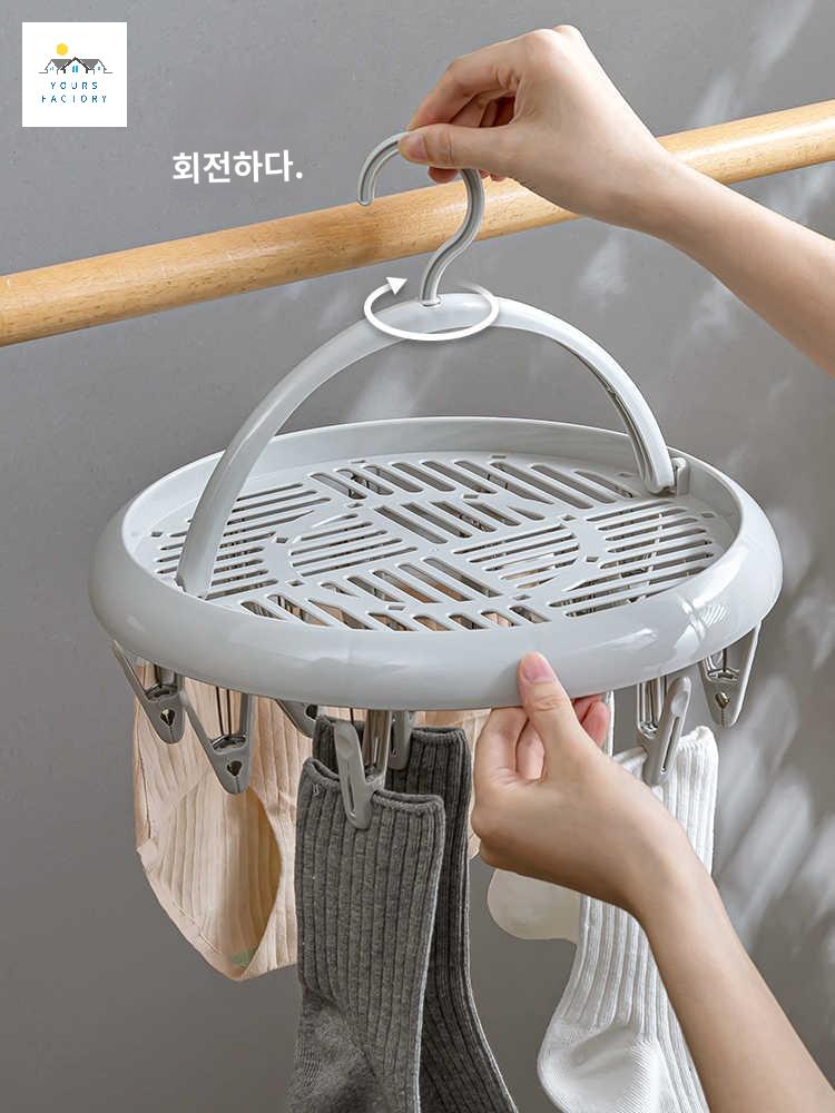 멀티 양말 속옷 가정용 다기능 옷걸이 건조대 걸이 건조 발코니 선반 클립 - 상세 이미지 3