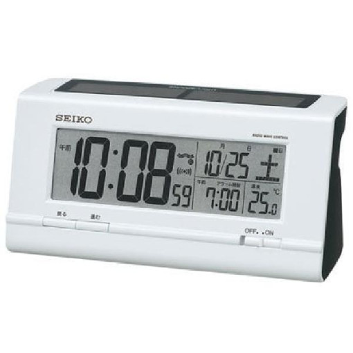 SEIKO 세이코 SQ766W 하이브리드 디지털 캘린더 알람시계 - 메인 이미지