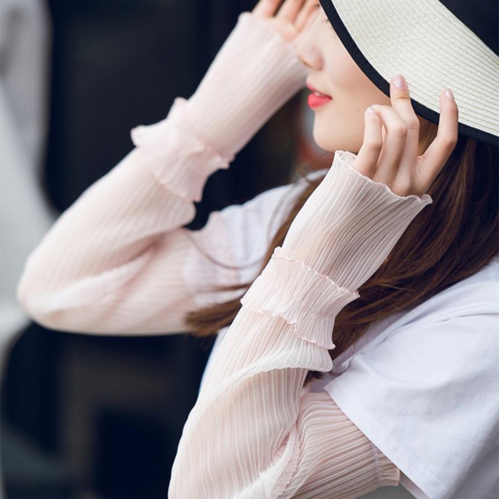 헐렁한팔토시 차량용 시원한 운전 쿨토시 손등 시스루 레이스 손목 이미지 8