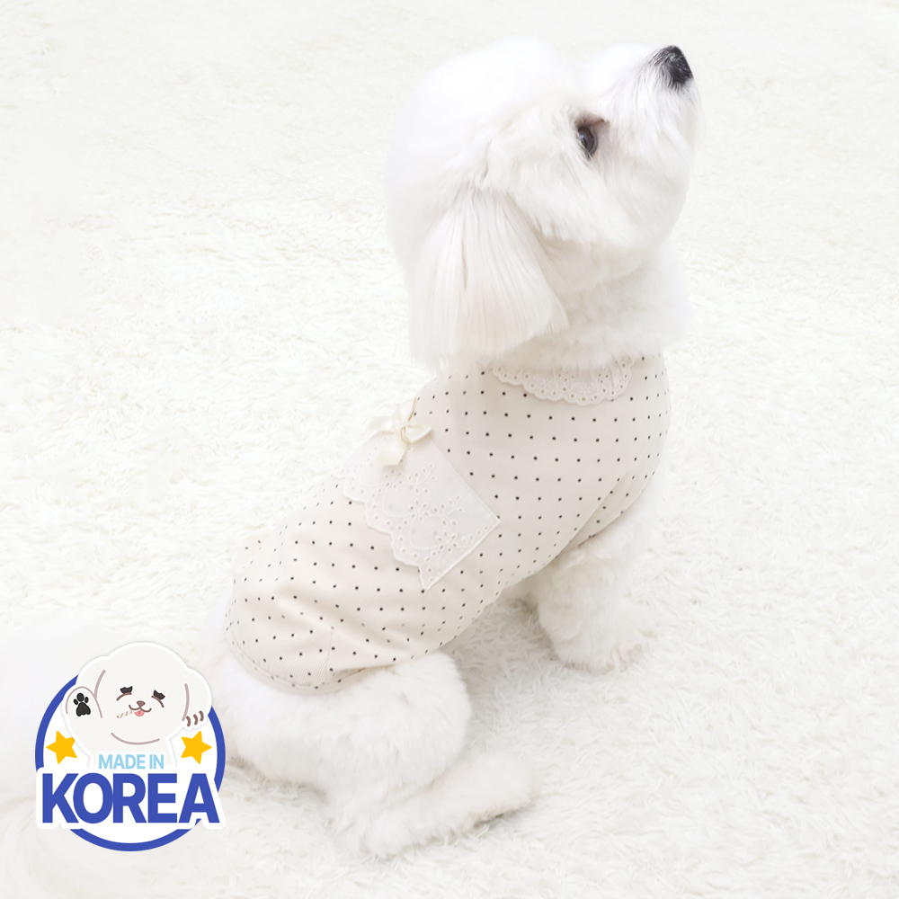 국산 강아지잠옷 강아지실내복 애견옷 중형견 대형견 땡땡이 잠옷 D라라독 - 상세 이미지 5
