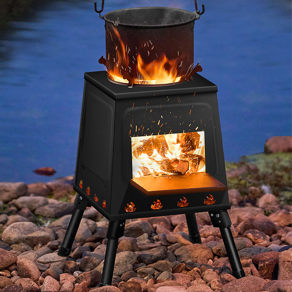 캠핑 접이식 화로대 화덕 화로 스토브 장작 불멍 사각 S