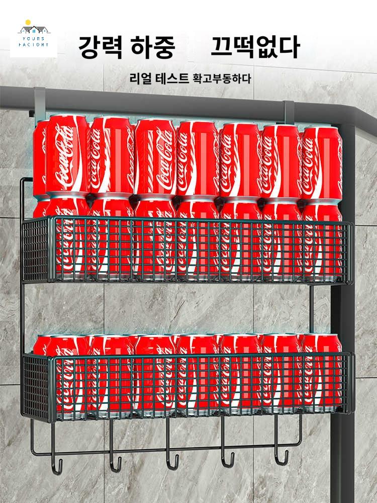 문걸이 뒤쪽 못없는 다용도실 수납 선반 화장실 욕실 문 - 상세 이미지 4