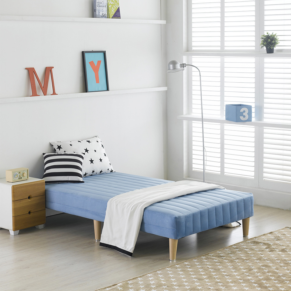 장인가구 솔로 원룸 1인 평상형 매트리스 일체형 침대 S 컴포트본넬