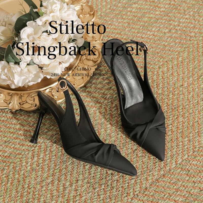 플레아 5,7,9cm 스틸레토 슬링백 힐 구두 2color 상세 이미지 3
