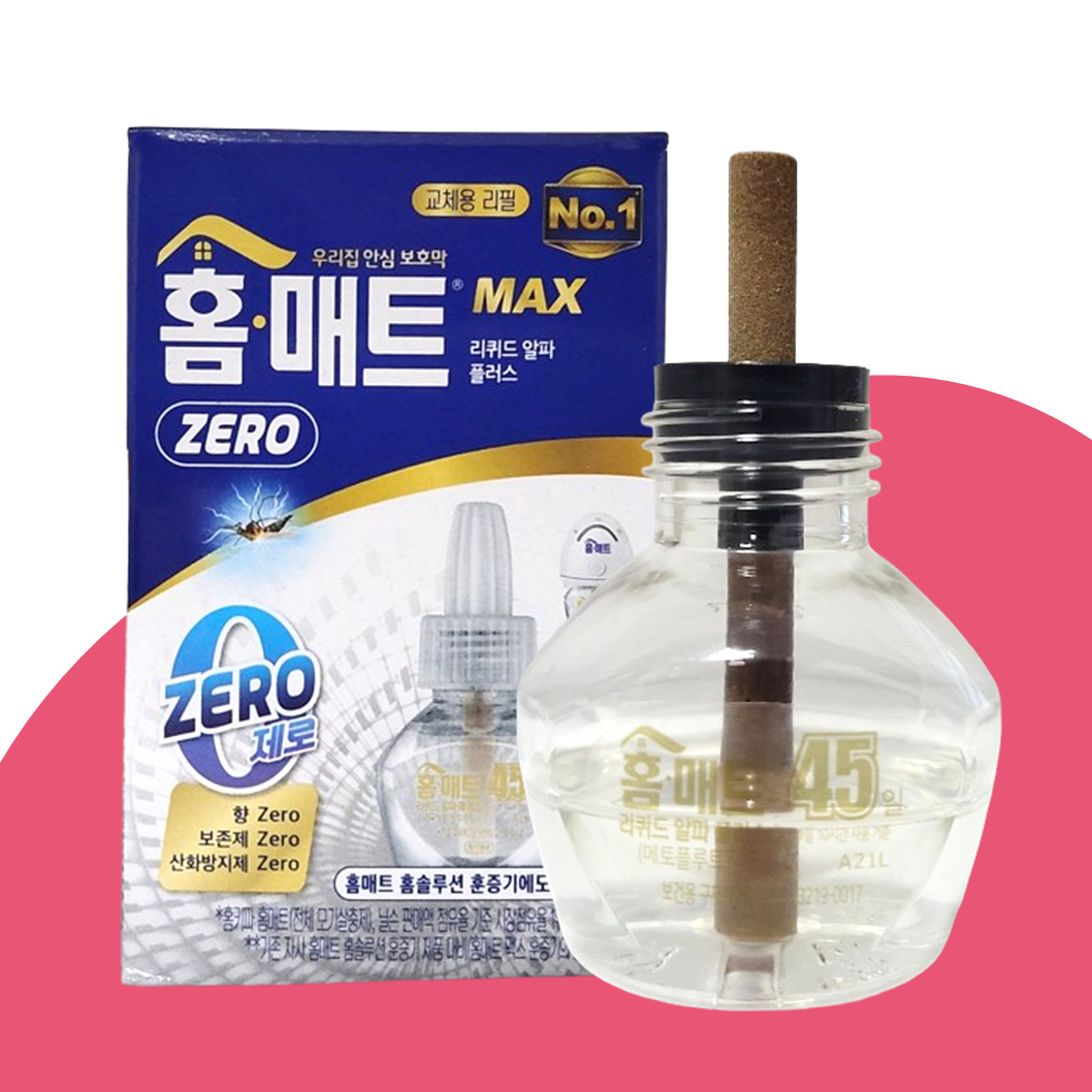 홈매트 리퀴드 맥스 제로 리필 45일 훈증기 모기약 전자 전기 액체 액상 모기향