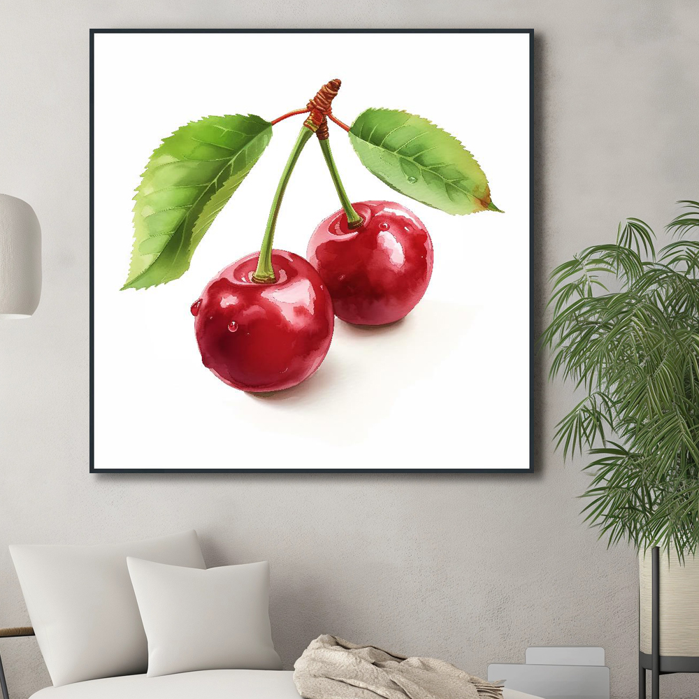 봄날의체리 80cm X 80cm 무광블랙 알루미늄액자 - 상세 이미지 5