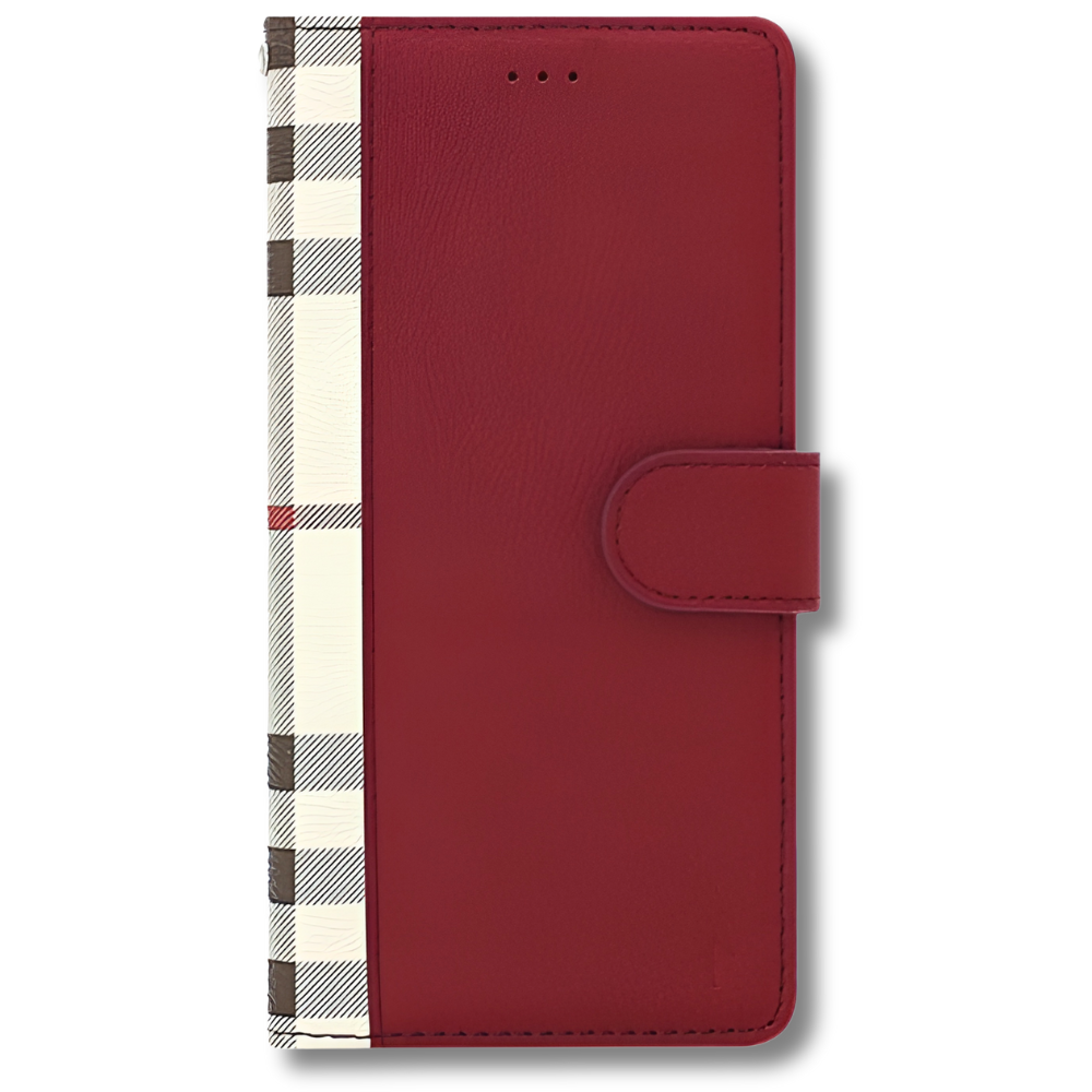 로베 체크 카드 수납 지갑 케이스 레드와인, 갤럭시 노트20