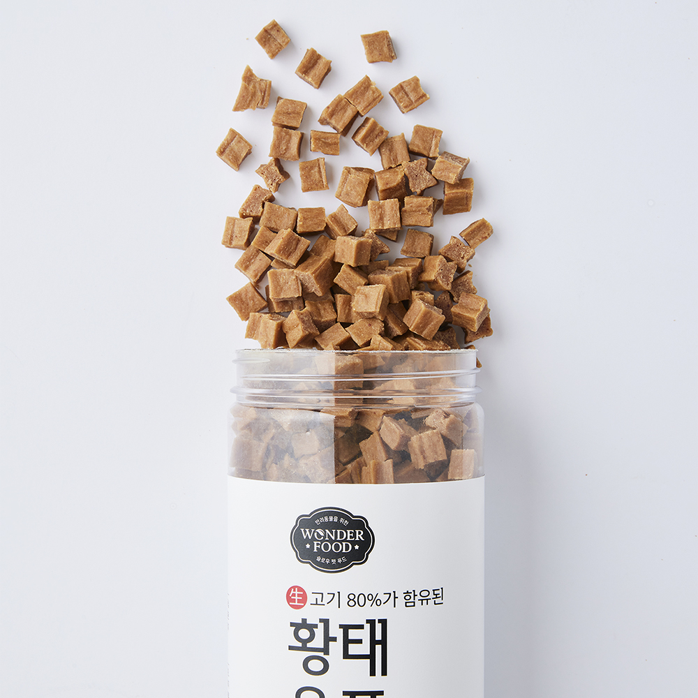 (3개) 원더푸드 큐브져키 대용량 강아지간식 노즈워크 트릿 칭찬 훈련 간식 - 상세 이미지 2