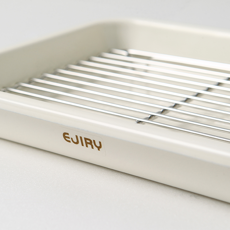 에지리 노르딕 법랑 사각 트레이 S (와이어렉 포함) 발뮤다 토스터기 호환 베이킹 트레이