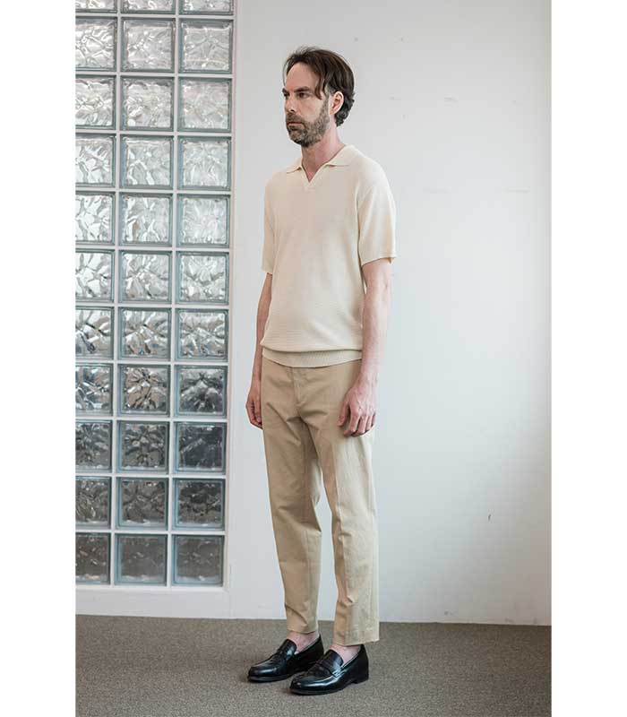 포시즌 테이퍼드핏 밴딩 팬츠 [BEIGE] : 주식회사 블랙브라운