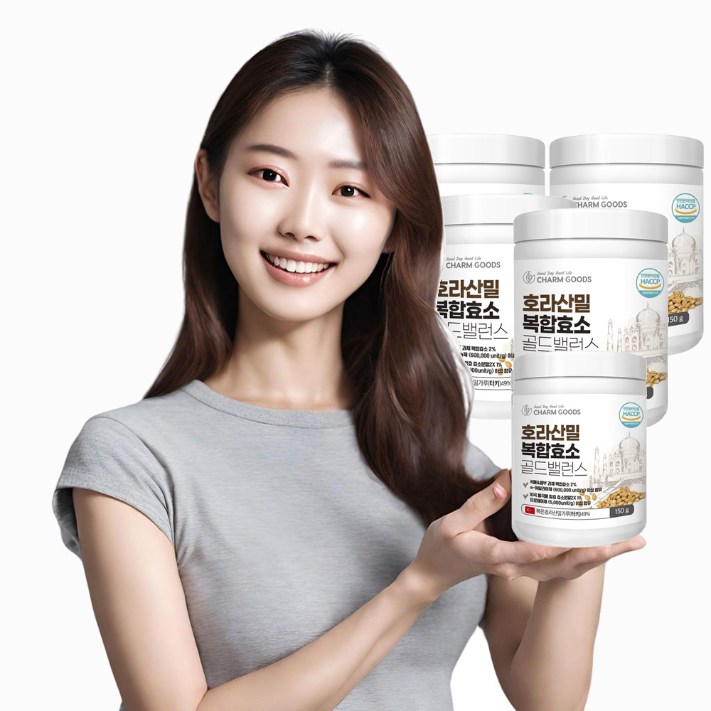 골드밸런스 카뮤트 효소 호라산밀 역가수치 소화 효소 효능 4통 약200일분 - 메인 이미지