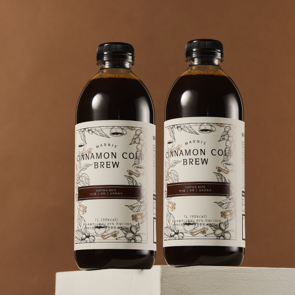 마르니스 시나몬 콜드브루 원액 더치커피 액상 커피 답례품 선물 1L+1L 대용량