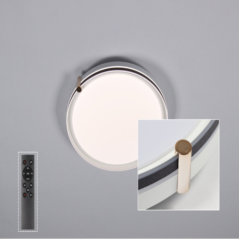무료+당일발송/KS인증 LED 리모컨 방등 원형 안방등 전등 60W, 전구주백주광 - 메인 이미지