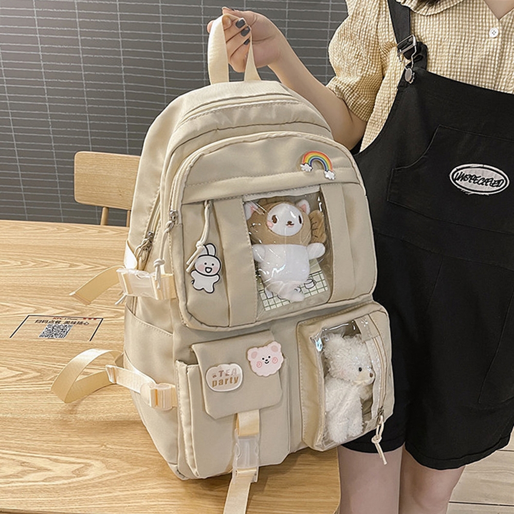 가벼운 경량 여대생 학생 성인 데일리 여행 책가방 백팩