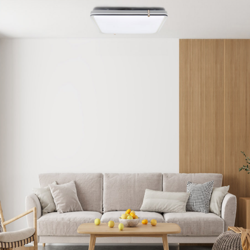 KS인증/무료+당일발송 LED IOT 리모컨 거실등 아파트 사각 거실 조명 등 150W, 전구색주백색주광색 - 상세 이미지 3