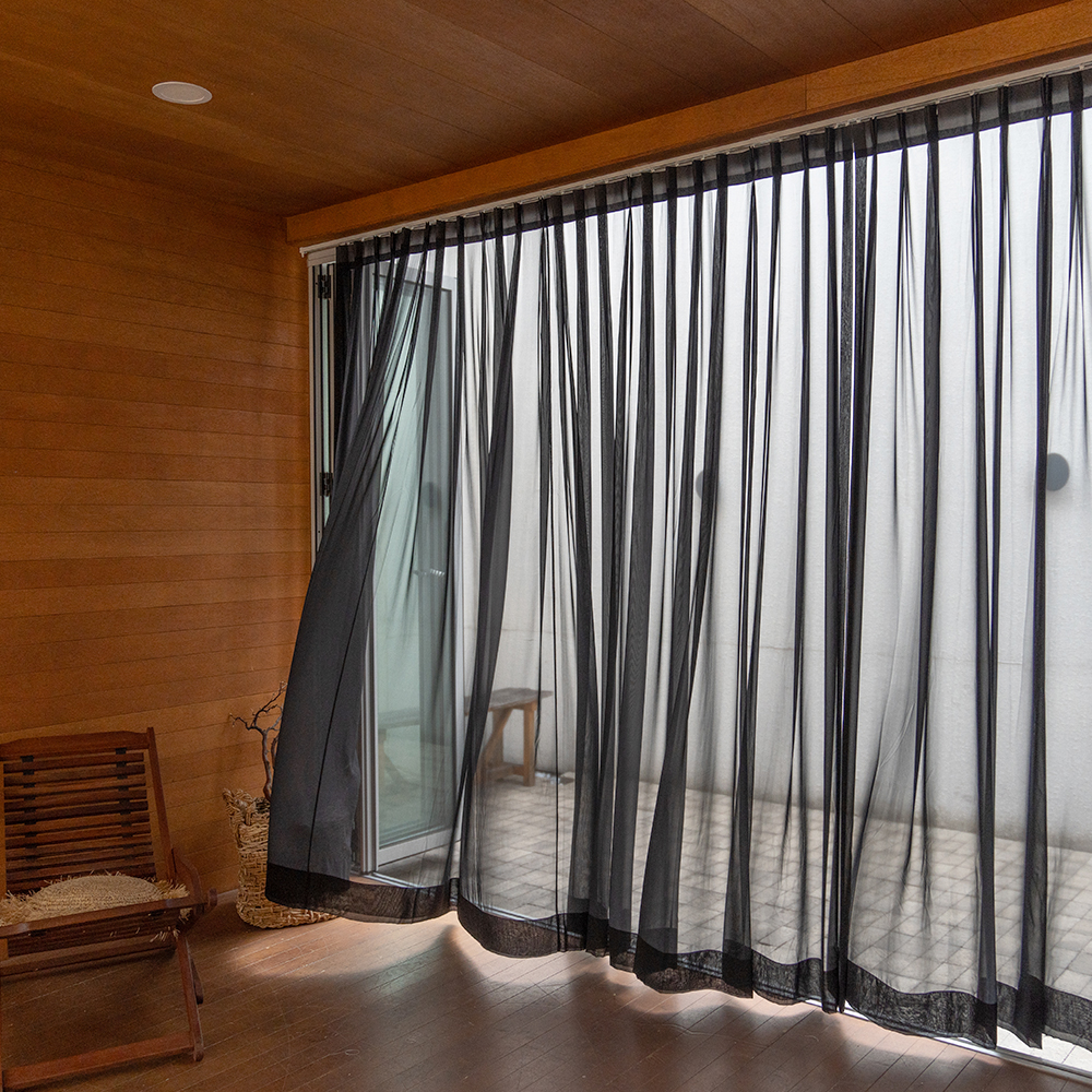 차르르 나비주름 쉬폰커튼 베이지 그레이 블랙 3 Color 세로 250CM