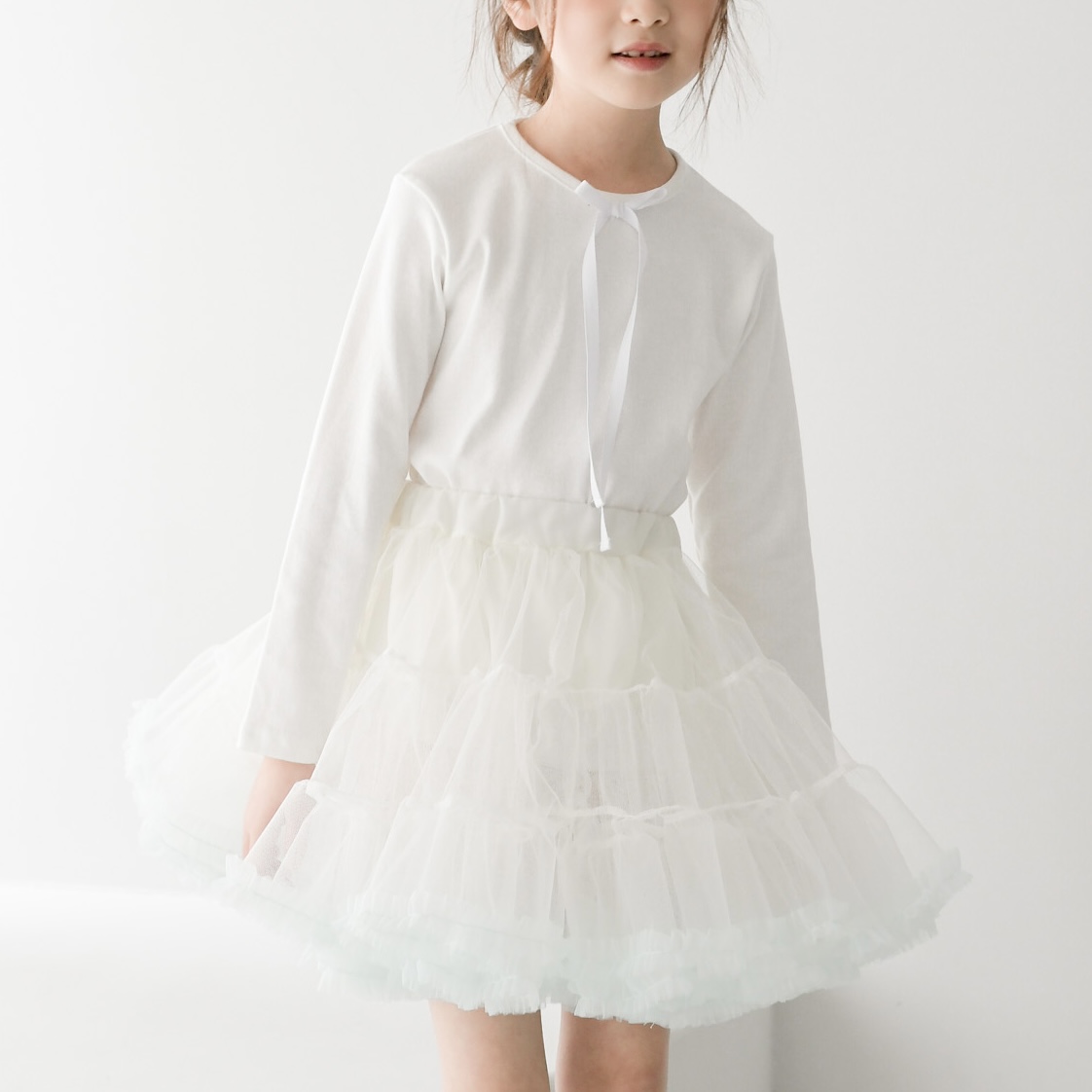 앤 리본 티셔츠 아동 여아 유아 키즈 어린이 긴팔 기본티 봄 가을 초등학생