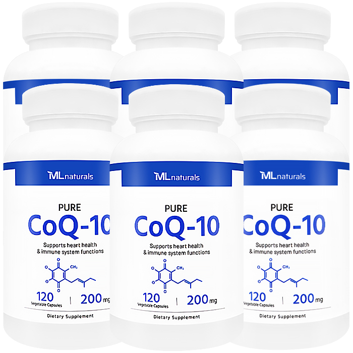 마이라이프내추럴스 퓨어 코큐텐 200mg 알약 120캡슐, 6개 - 메인 이미지