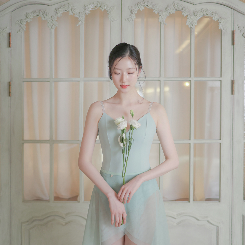 일레르 Blossom 레오타드/ 솔리드 민트, 성인발레복 - 상품 이미지