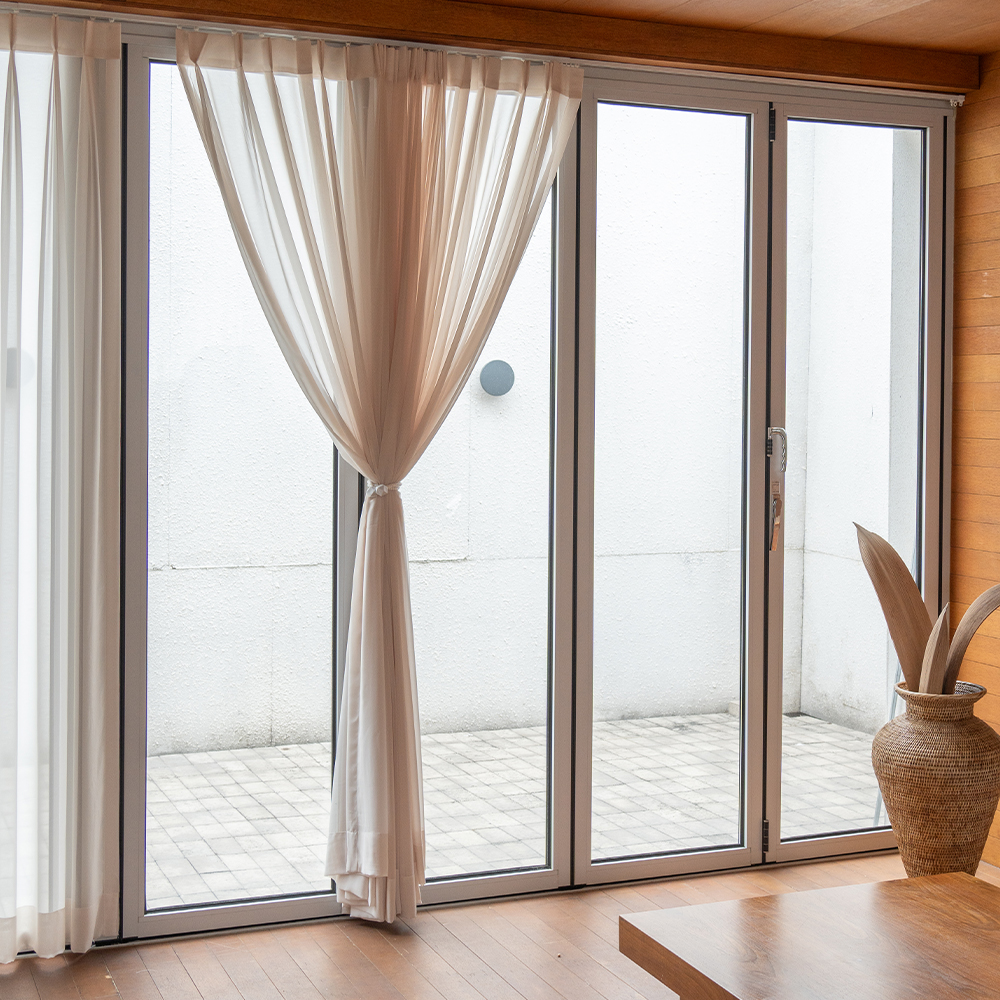 차르르 나비주름 쉬폰커튼 베이지 그레이 블랙 3 Color 세로 250CM