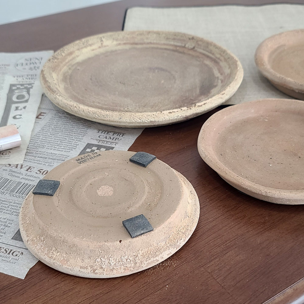 테라원 빈티지 아쿠아 토분 받침 외경18cm/내경15cm 이미지 4