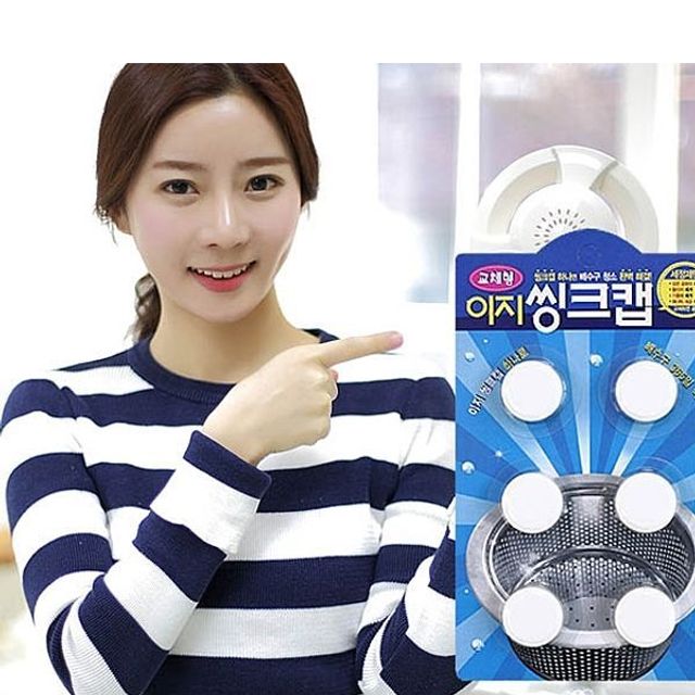 ★할인★ 이지씽크캡 씽크대 배수구 냄새제거 6알 배수구세정제 냄새차단트랩 씽크개마개 세정볼 W832A0C : 리라코리아