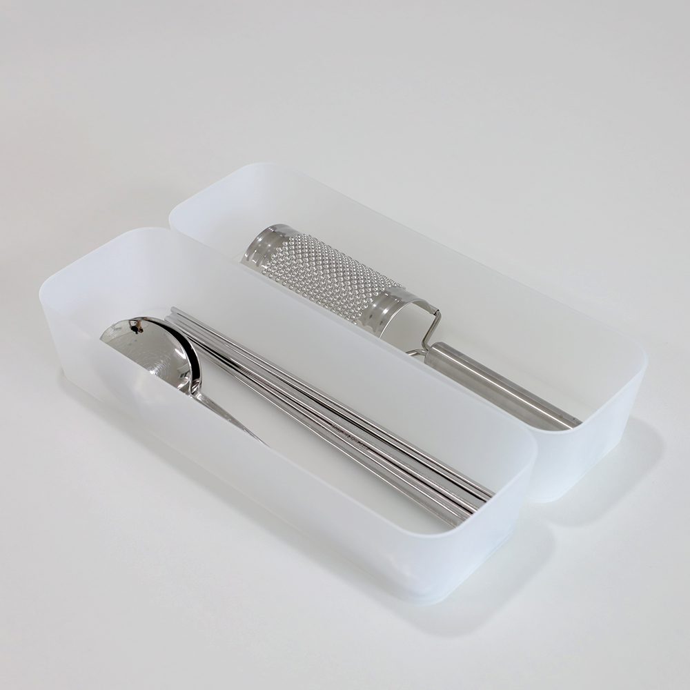 반투명 서랍 정리함 긴 중형 화장대 주방 책상 칸막이 수납