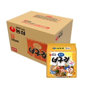 농심 순한 너구리 40개 한박스 도매 대용량 안매운 순한맛 box 40입 40봉 - 상품 이미지