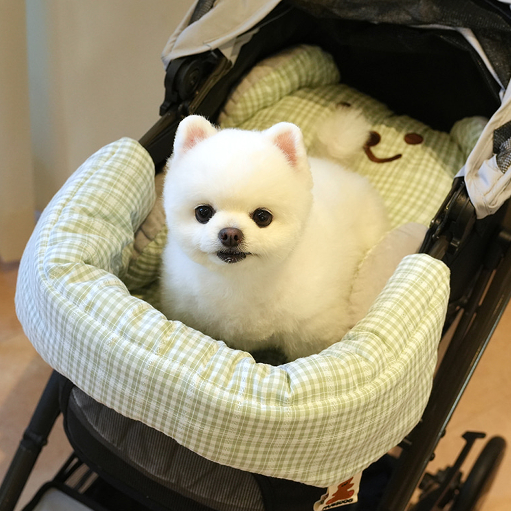강아지 유모차 쿠션 겨울 개모차 방석 라이너세트 베어 유모차 가드 라이너 사계절