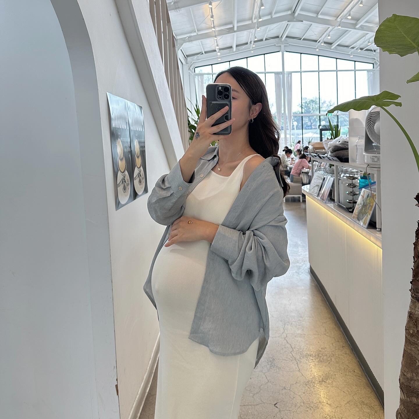 임산부가능 린넨 네추럴 찰랑셔츠 임산부남방 임부복 빅사이즈 오버핏 만삭 상세 이미지 54