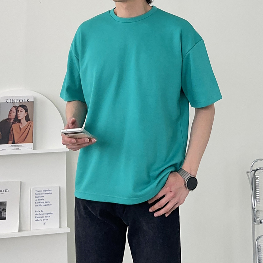 22컬러 특양면 반팔티
