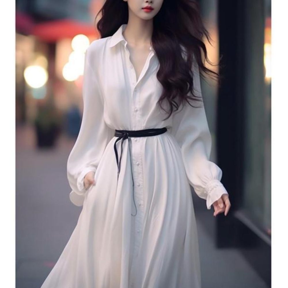 원더풀월드 1회 김남주 셔츠 원피스 청순한 프렌치 옷 패션 의상 피도 눈물도 없이 정수영 - 상세 이미지 2