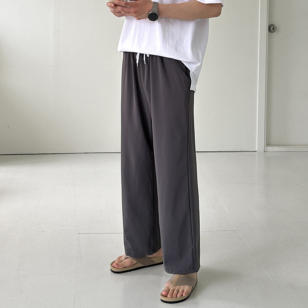 남자냉장고바지 빅사이즈 밴딩 쿨팬츠 남자와이드팬츠