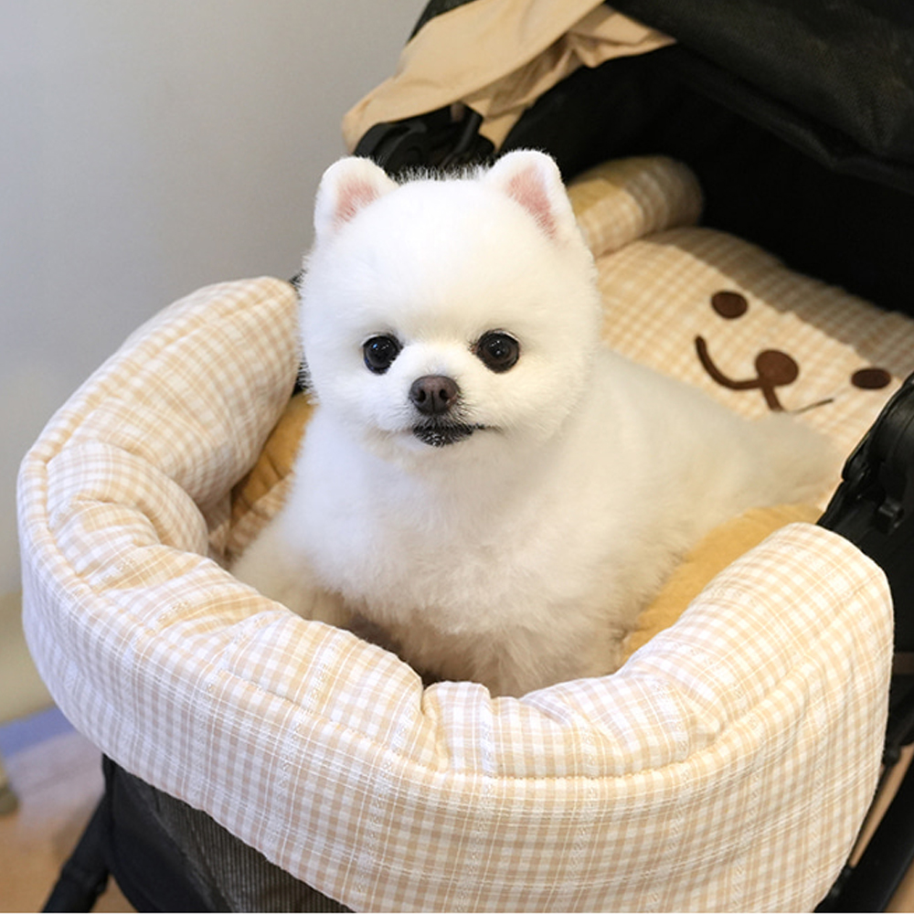 강아지 유모차 쿠션 겨울 개모차 방석 라이너세트 베어 유모차 가드 라이너 사계절