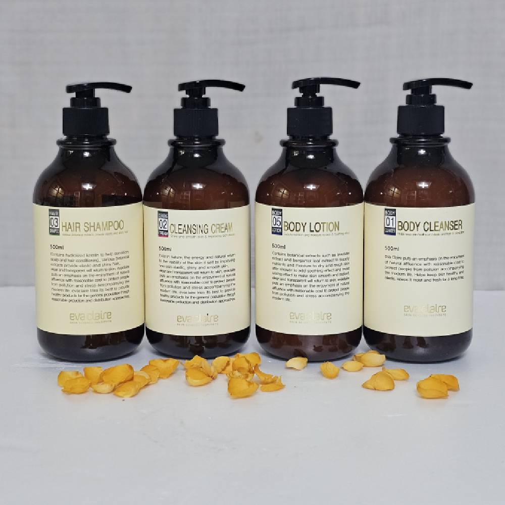 에바끌레르 끈적임없는 식물성추출물 내추럴 바이오 미네랄 바디 500ml 4종세트 - 상품 이미지