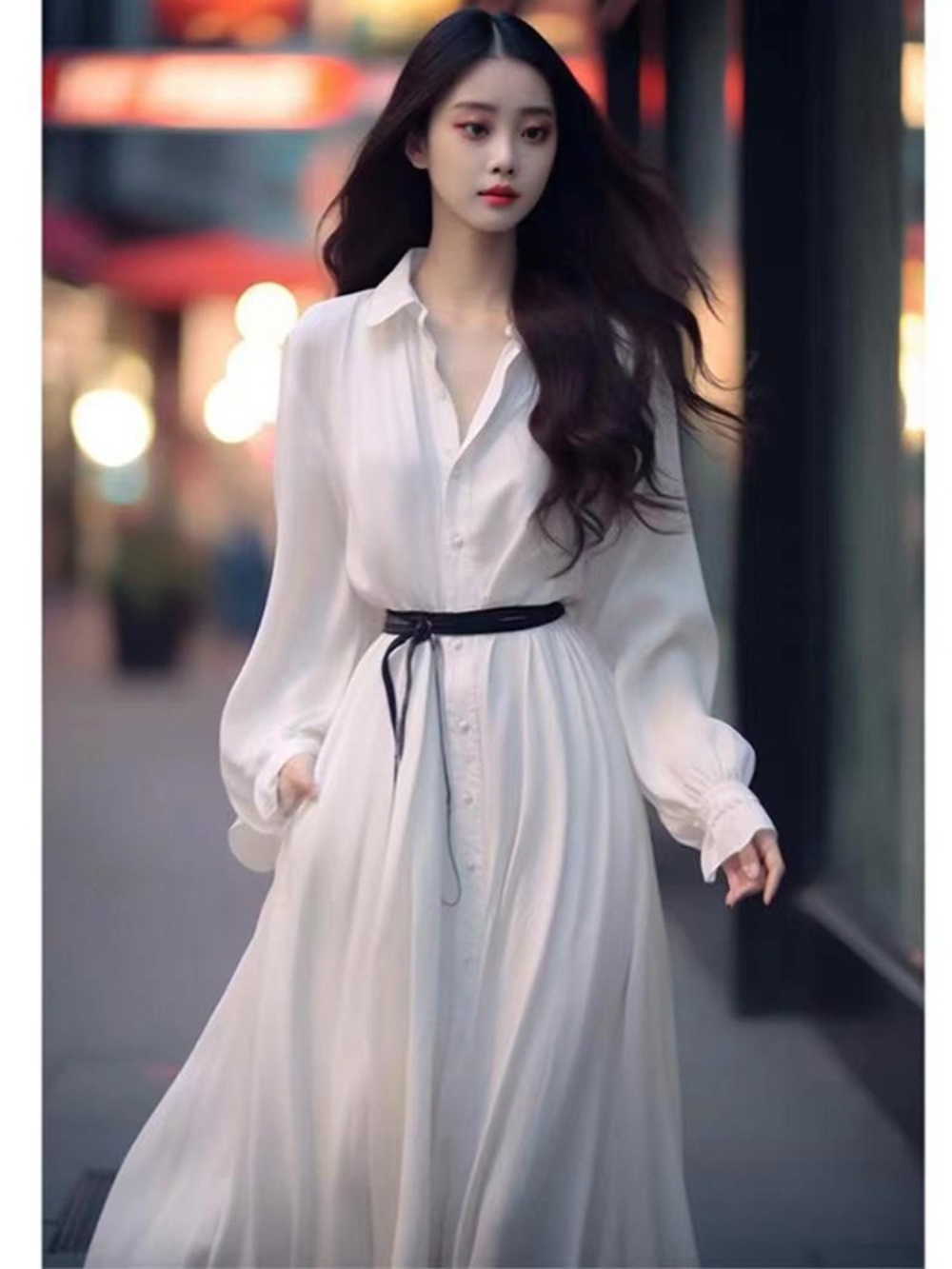 원더풀 월드 1회 김남주 셔츠 원피스 로맨틱 데이트 옷 패션 의상 피도 눈물도 없이 하연주 - 상세 이미지 4