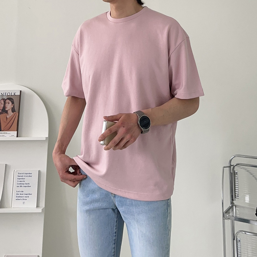 22컬러 특양면 반팔티