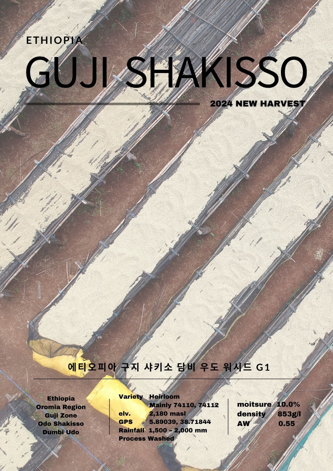 에티오피아 구지 오도 샤키소 담비 우도 워시드 G1 5KG (ETHIOPIA GUJI ODO SHAKISO DAMBI UDO WASHED G1)