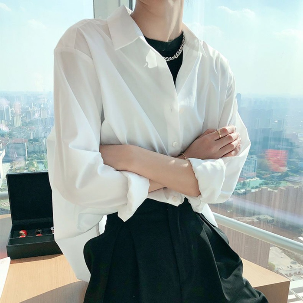 원더풀 월드 5회 김남주 화이트 탑 셔츠 봄 루즈핏 옷 패션 의상 닭강정 김유정 - 상세 이미지 4