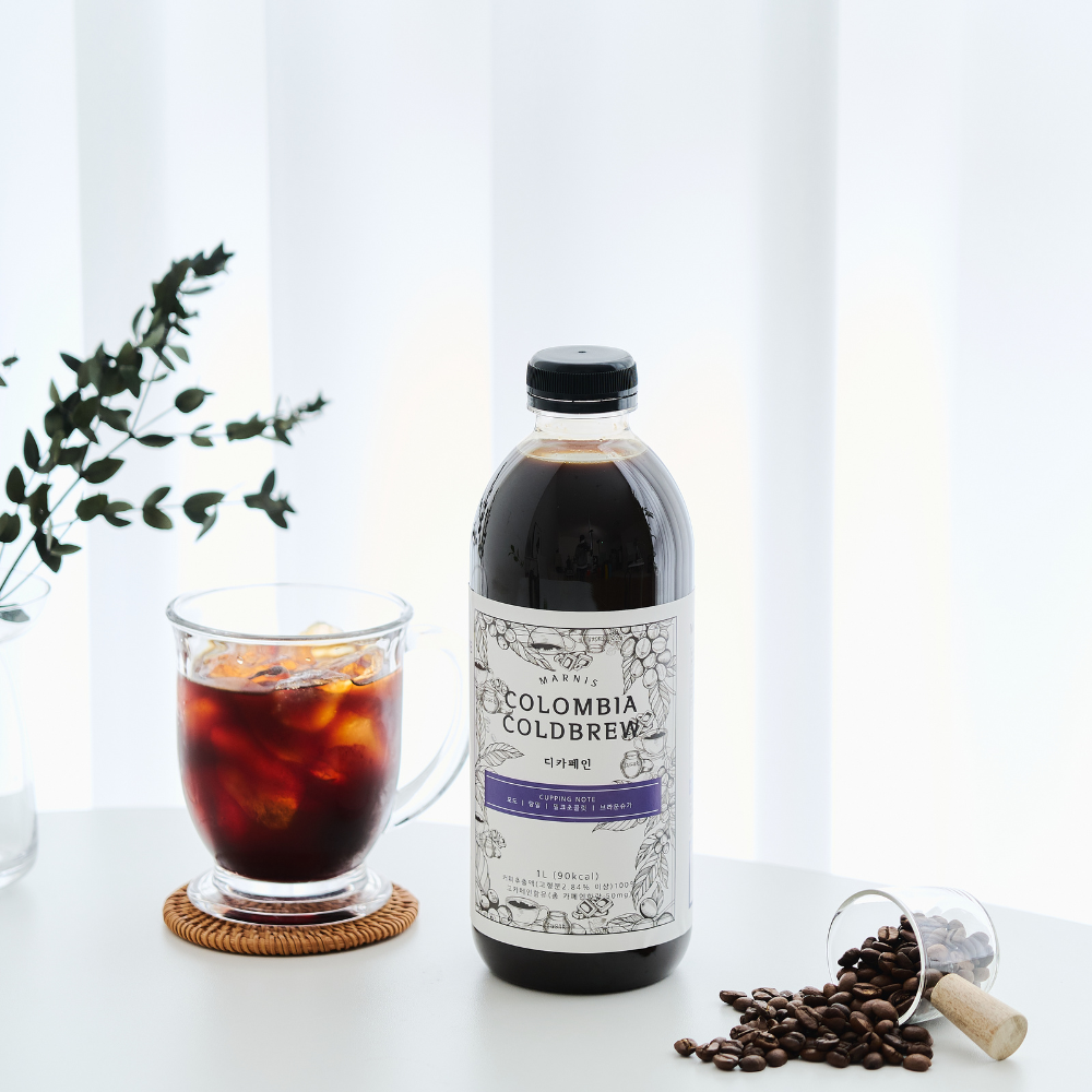 1L+1L 마르니스 디카페인 콜드브루 원액 더치커피 액상 커피 답례품 콜롬비아 대용량 이미지 4
