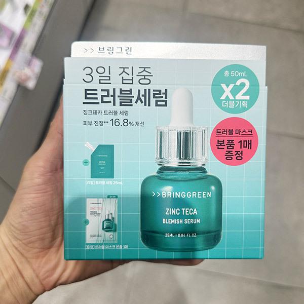 브링그린 징크테카 트러블 세럼 한정기획 25ml x 2개 : 내일 배송