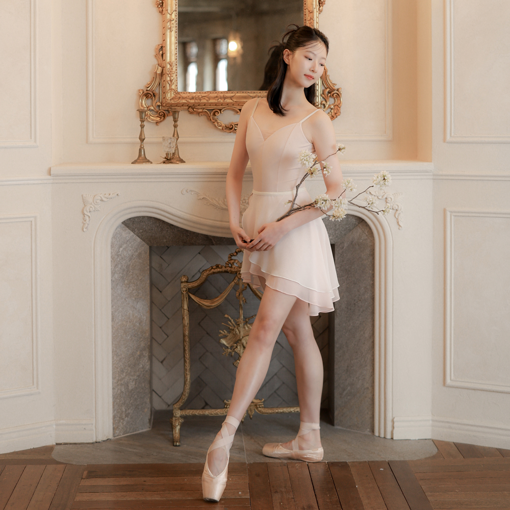 일레르 Blossom 레오타드/ 솔리드 발레핑크, 성인발레복 - 상품 이미지