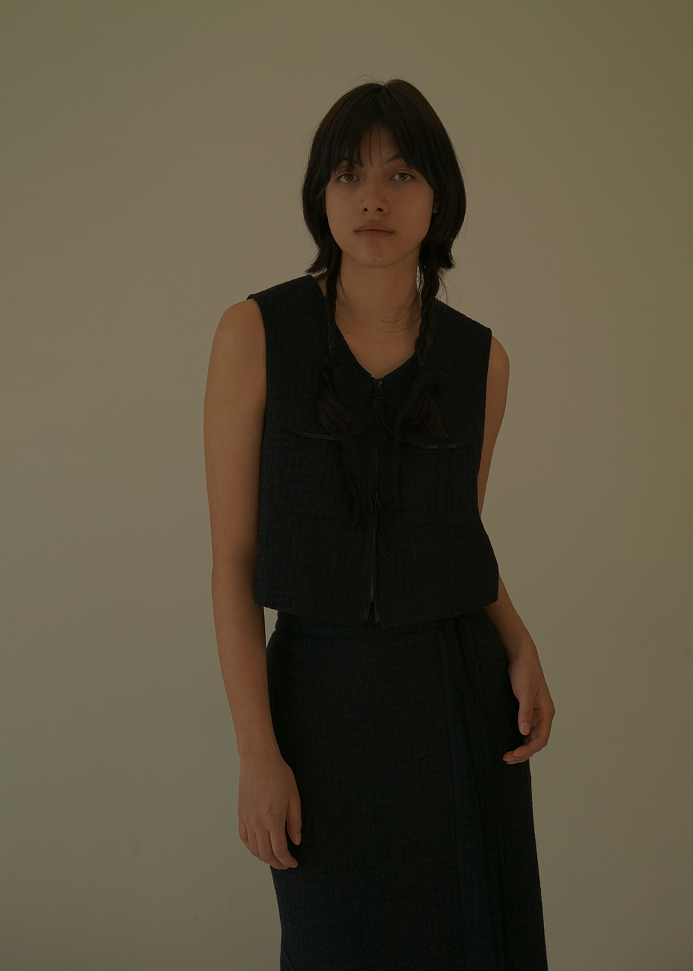 루드 울 비스코스 베스트 이태리 원단 Vest 01 - 상세 이미지 3