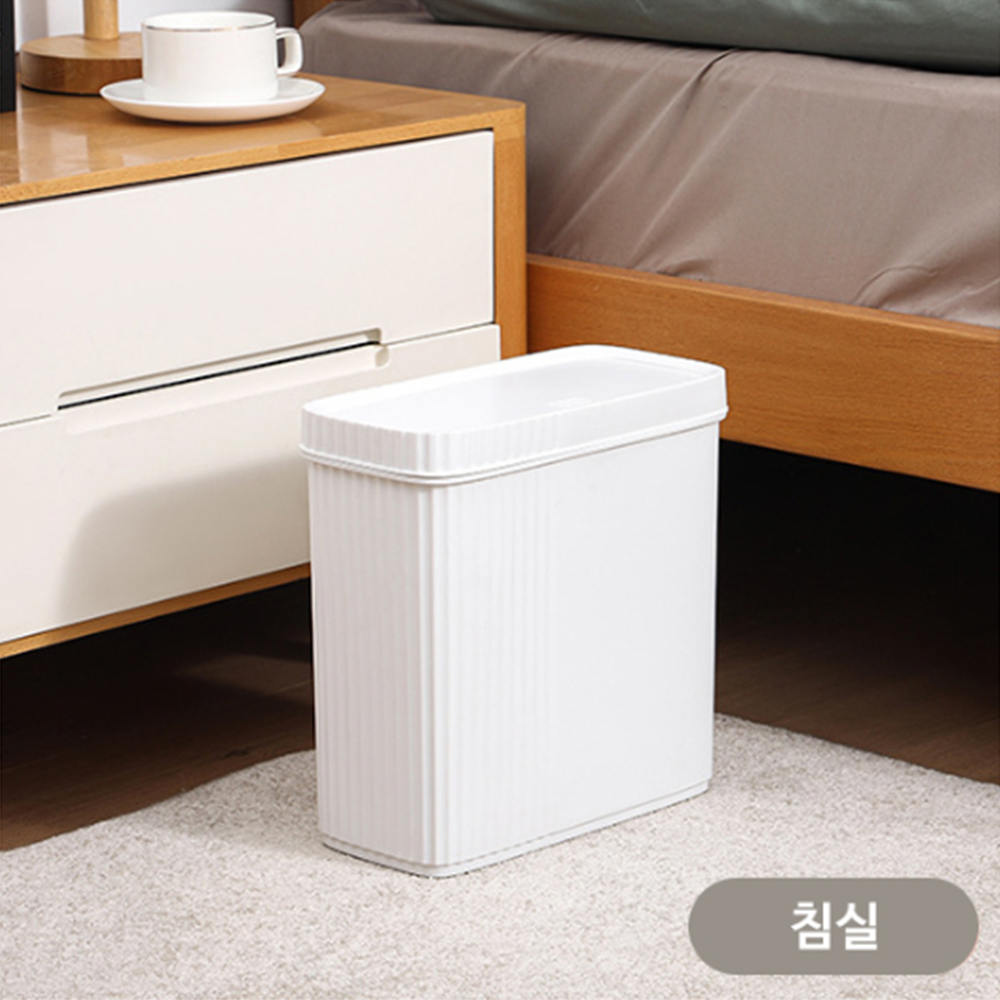 냄새안나는쓰레기통 냄새차단 틈새 슬림 화장실 원터치휴지통 - 상세 이미지 5