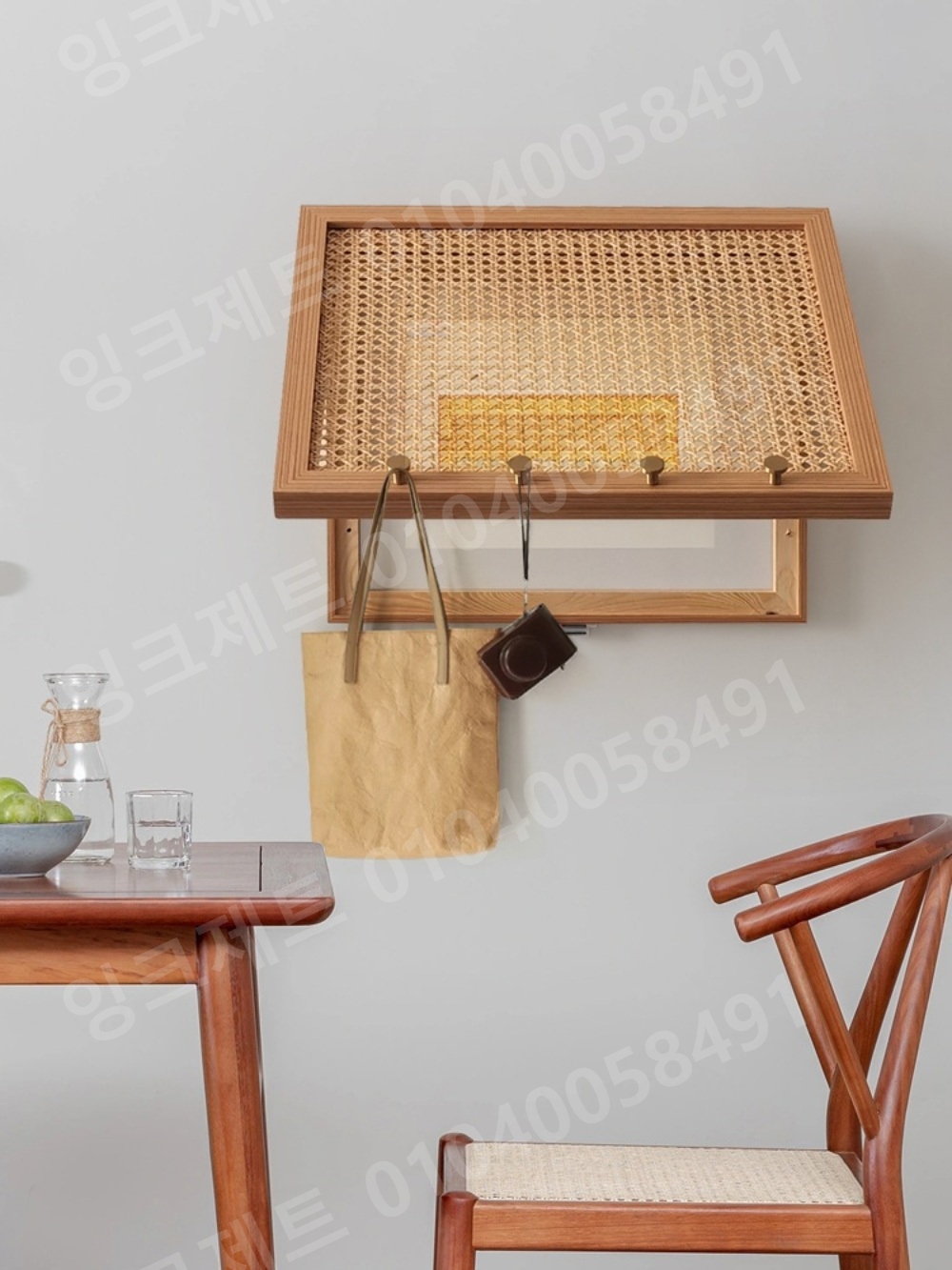 배전함 가리개 뚜껑 라탄 인터폰 월패드 현관 가정용 - 상세 이미지 3