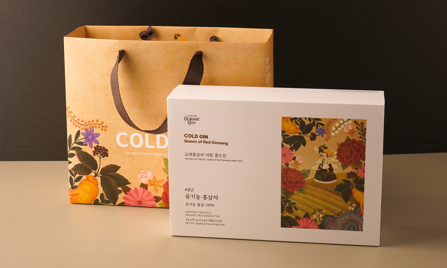 콜드진 6년근 유기농 홍삼차 인삼차 1박스 (1.5g x 8팩) - 상세 이미지 4