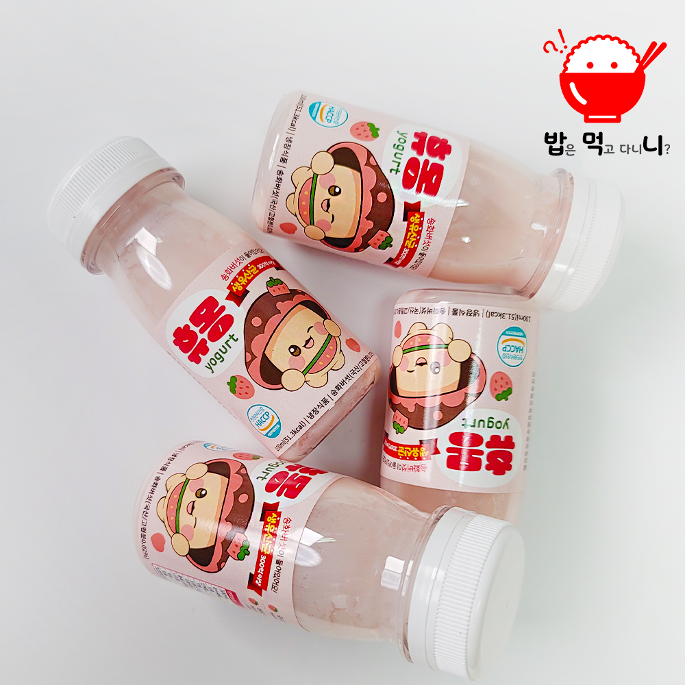 마시는 어린이 송화버섯 딸기 요거트 휴몽 아이 생유산균 유산균음료 요구르트 100ml 이미지 7
