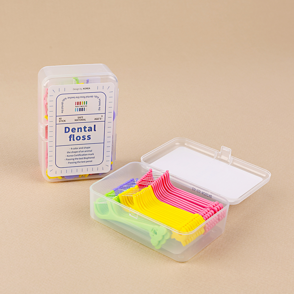 더트웰브 일회용 유아 치실 40개입 어린이 아기 치실