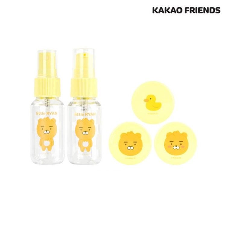 화장품 공병 세트 휴대용기 5P 카카오 라이언 굿즈 여행준비 이미지 7