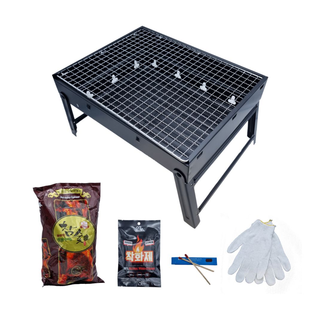 우주캠핑 올인원 바베큐그릴 접이식 숯불 화로대